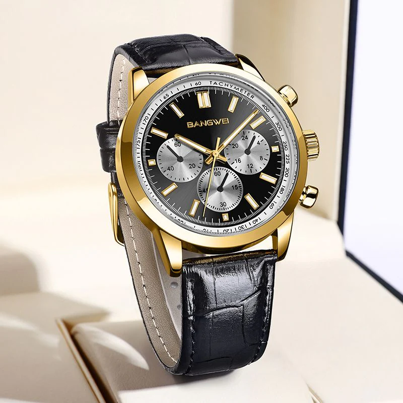 Alfred® | Militär Sport Casual Leder Quarz Uhr - Image 4