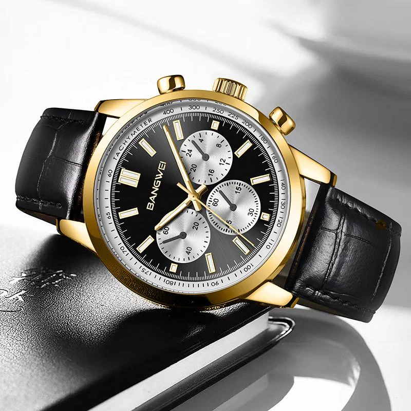 Alfred® | Militär Sport Casual Leder Quarz Uhr - Image 5