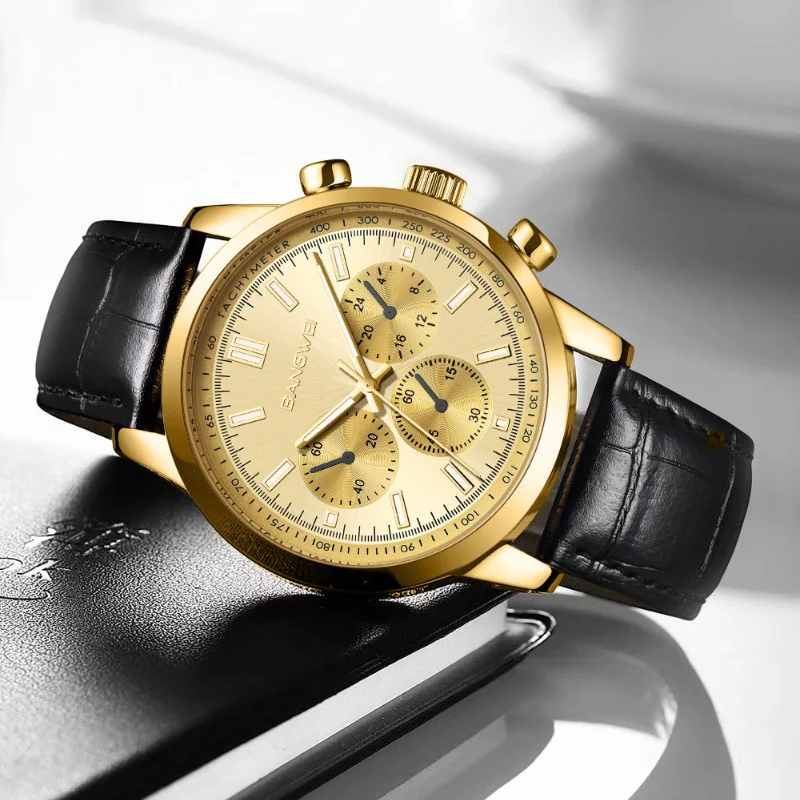 Alfred® | Militär Sport Casual Leder Quarz Uhr - Image 9