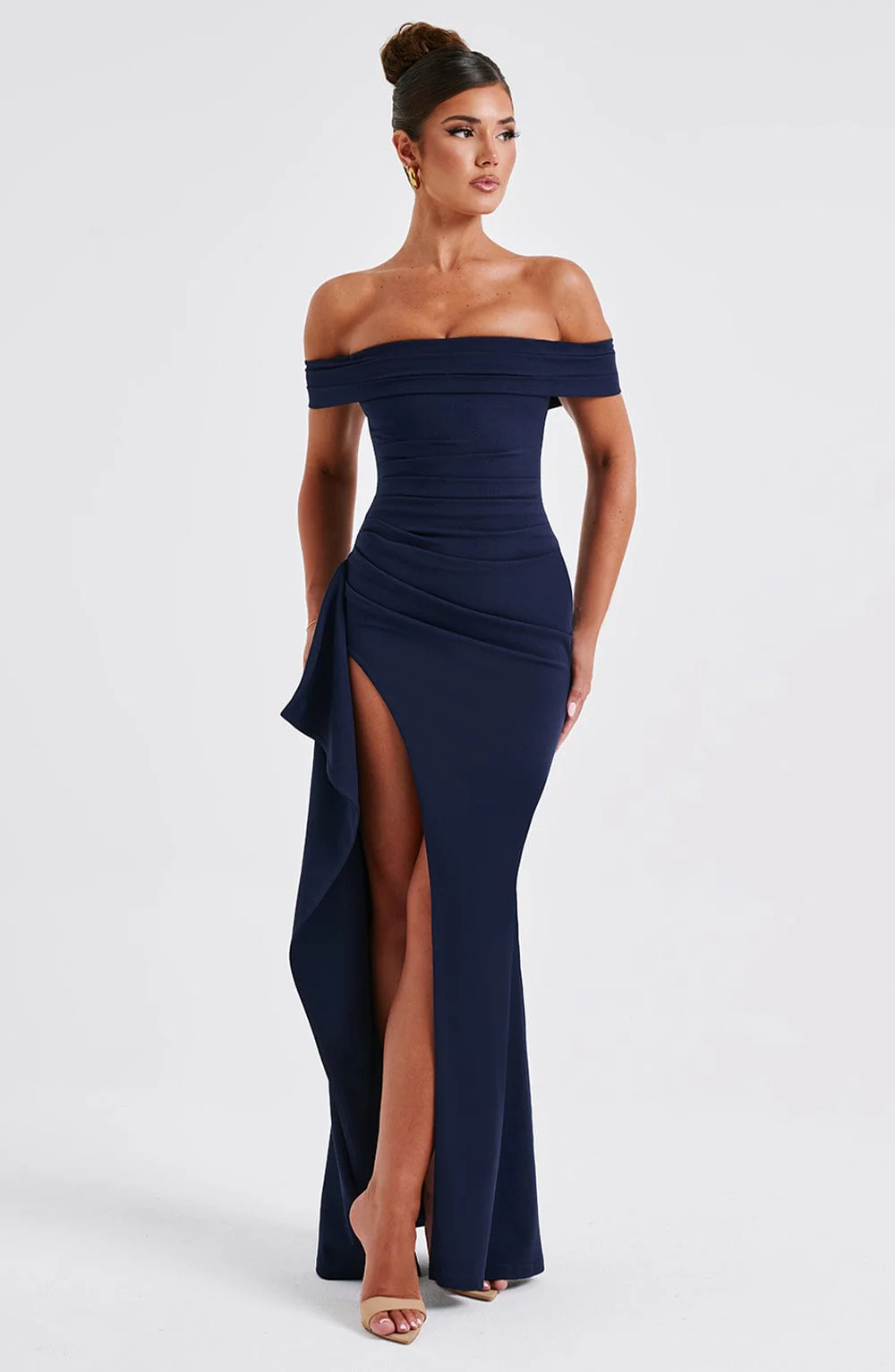 Alice | Langes Kleid mit Schlitz Schultern Frei - Image 17