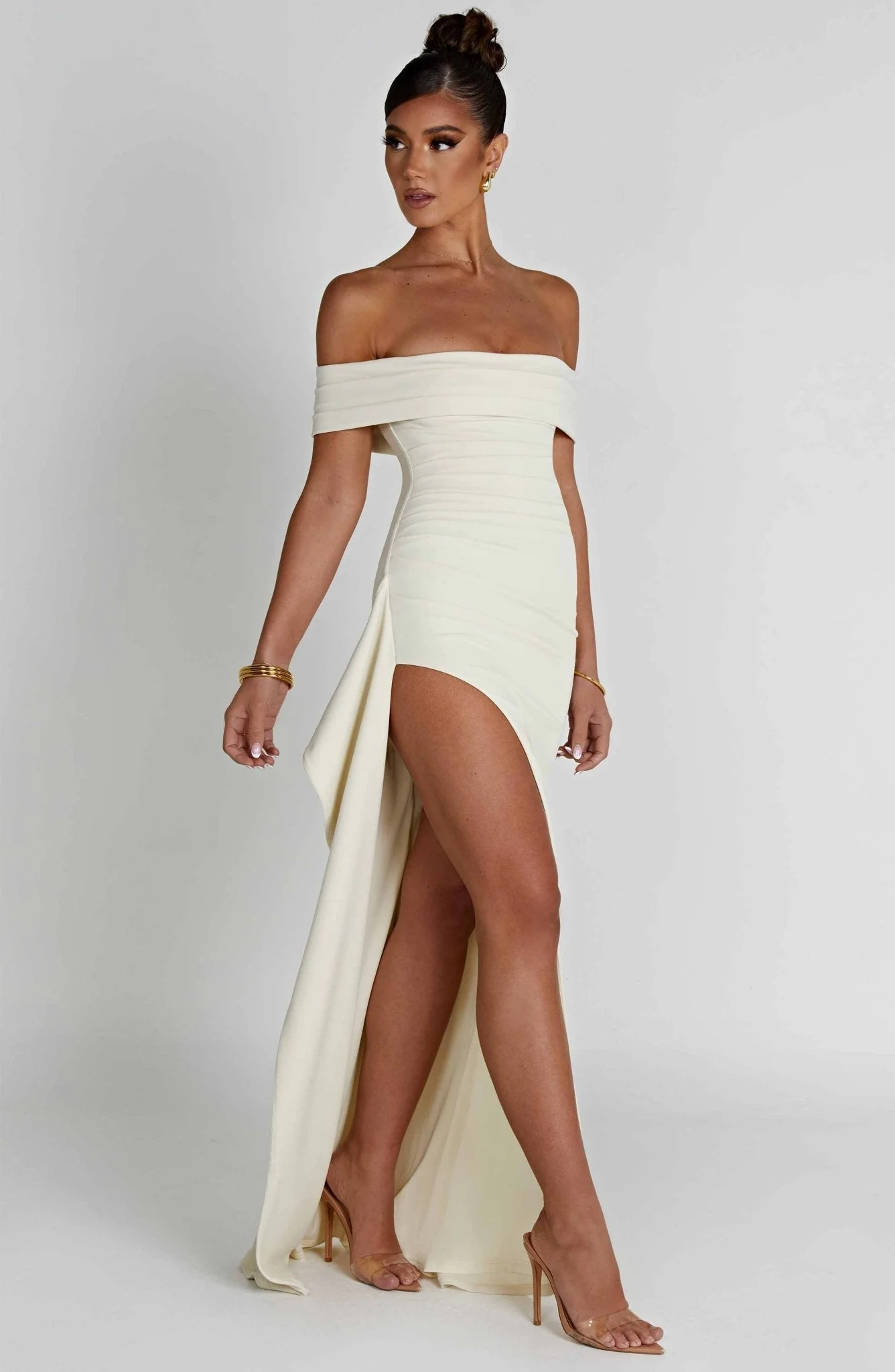 Alice | Langes Kleid mit Schlitz Schultern Frei - Image 19