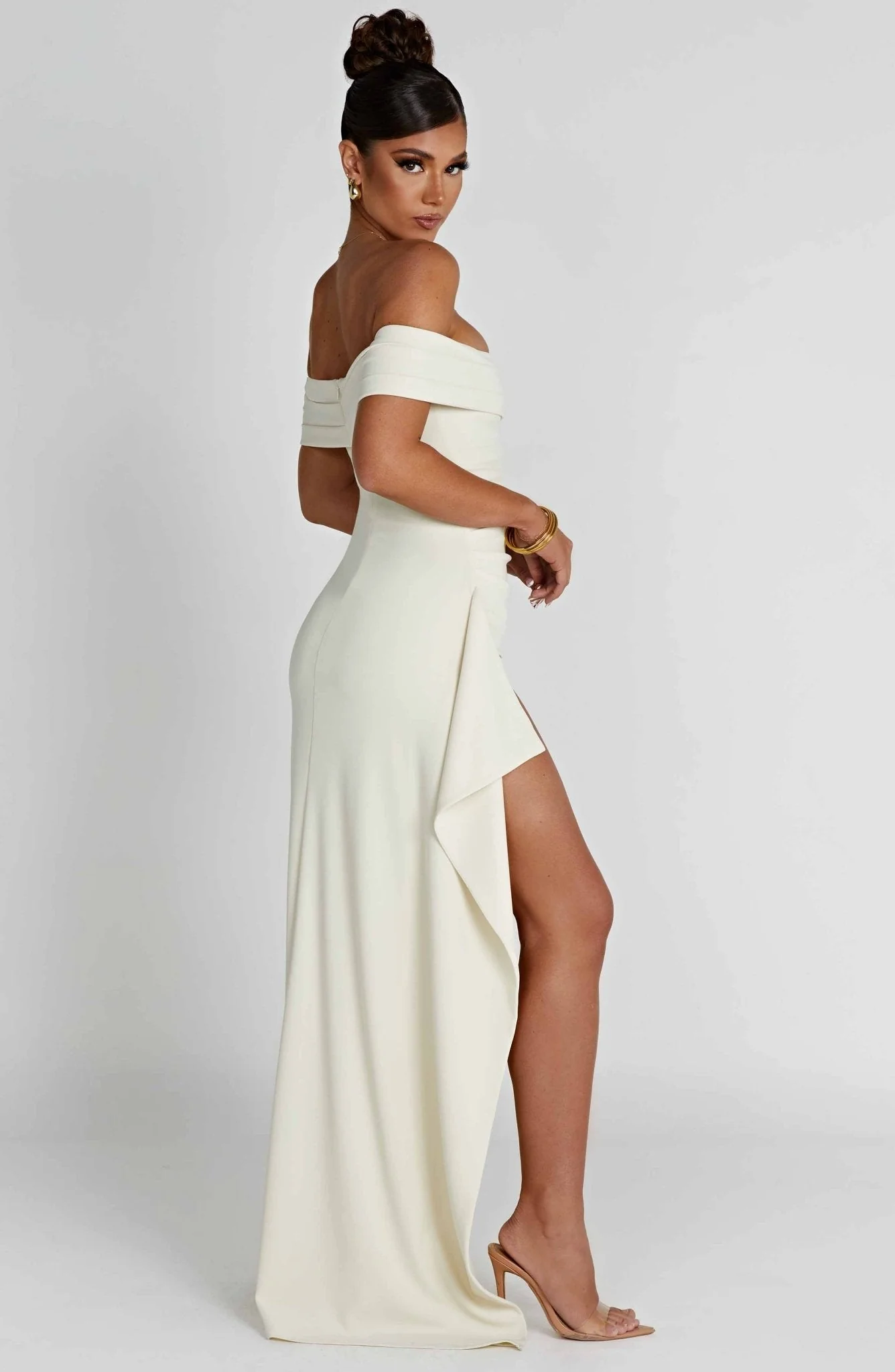 Alice | Langes Kleid mit Schlitz Schultern Frei - Image 7
