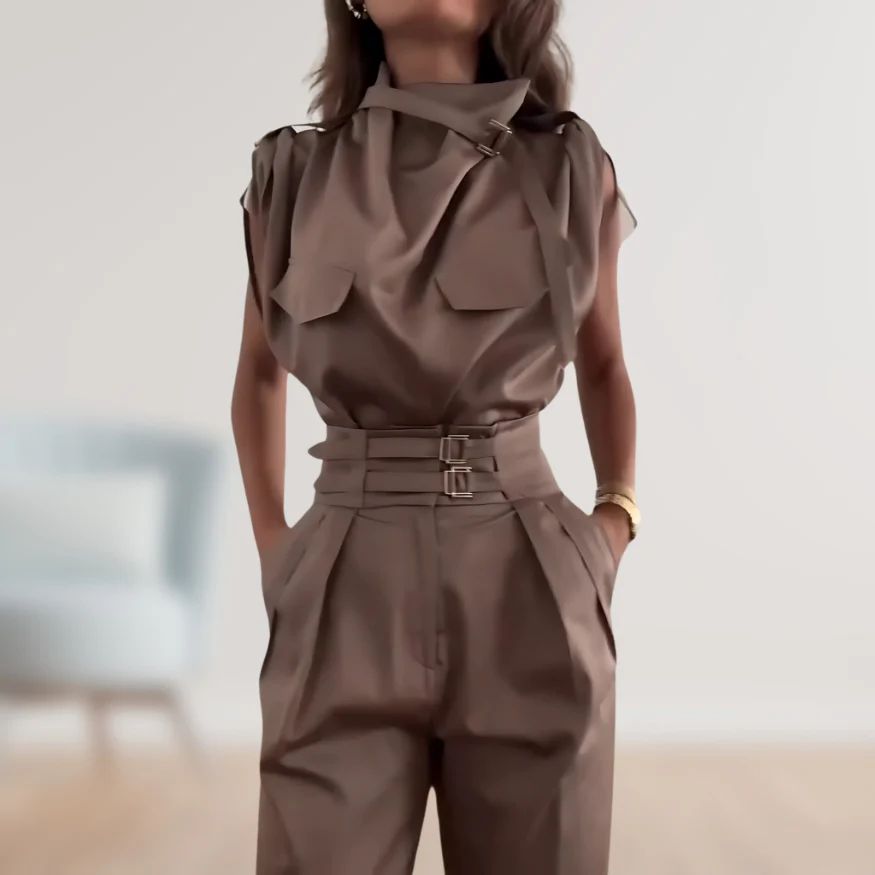 Alicia | Figurschmeichelndes Design mit dekorativem Gürtel Frauenset - Image 7