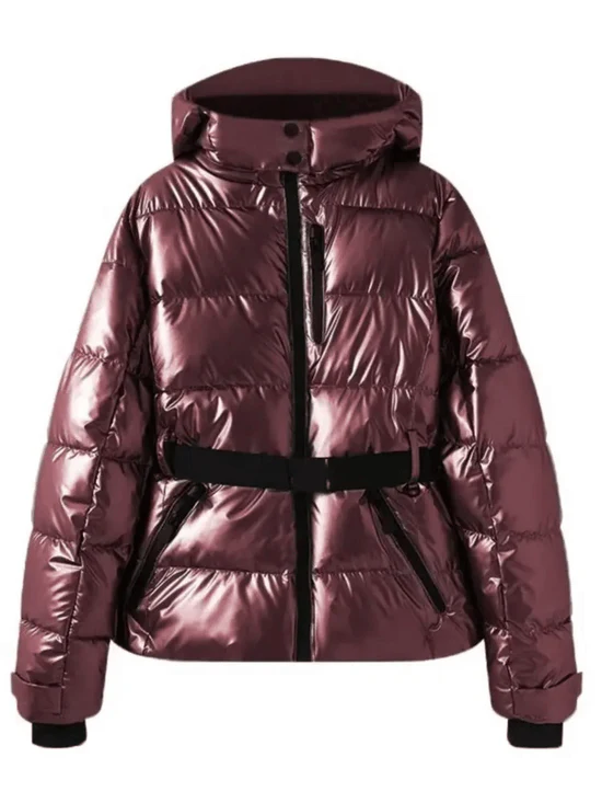 Alma – Damen Stepp Skijacke Mit Gürtel - Image 4