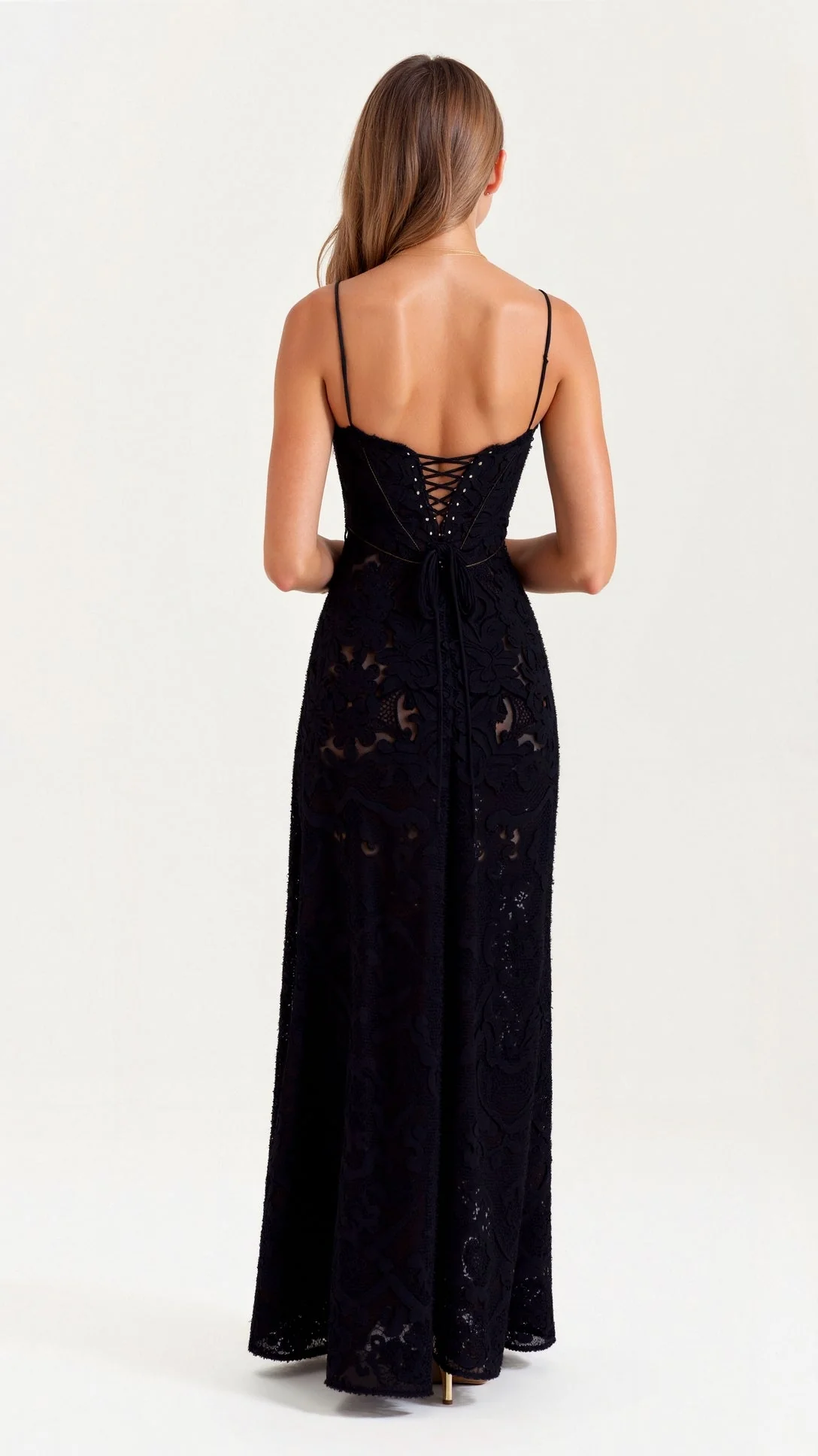 Alma | Langes Kleid mit Schnürrücken - Image 4