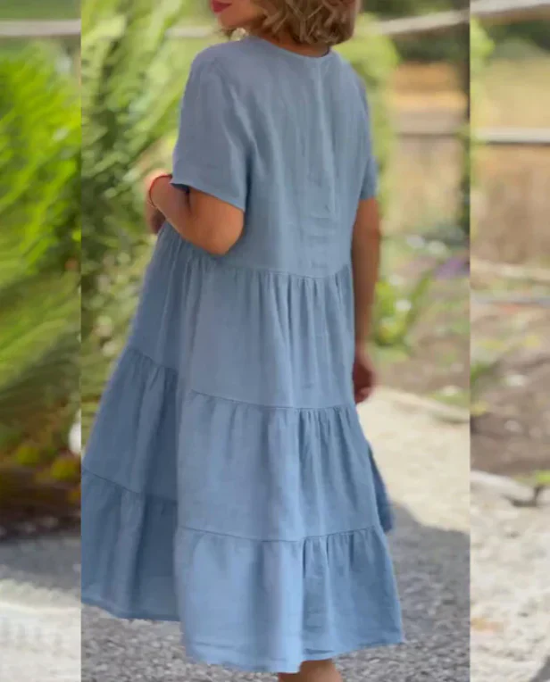 Alona – Luftiges Baumwoll-Stufenkleid - Image 2
