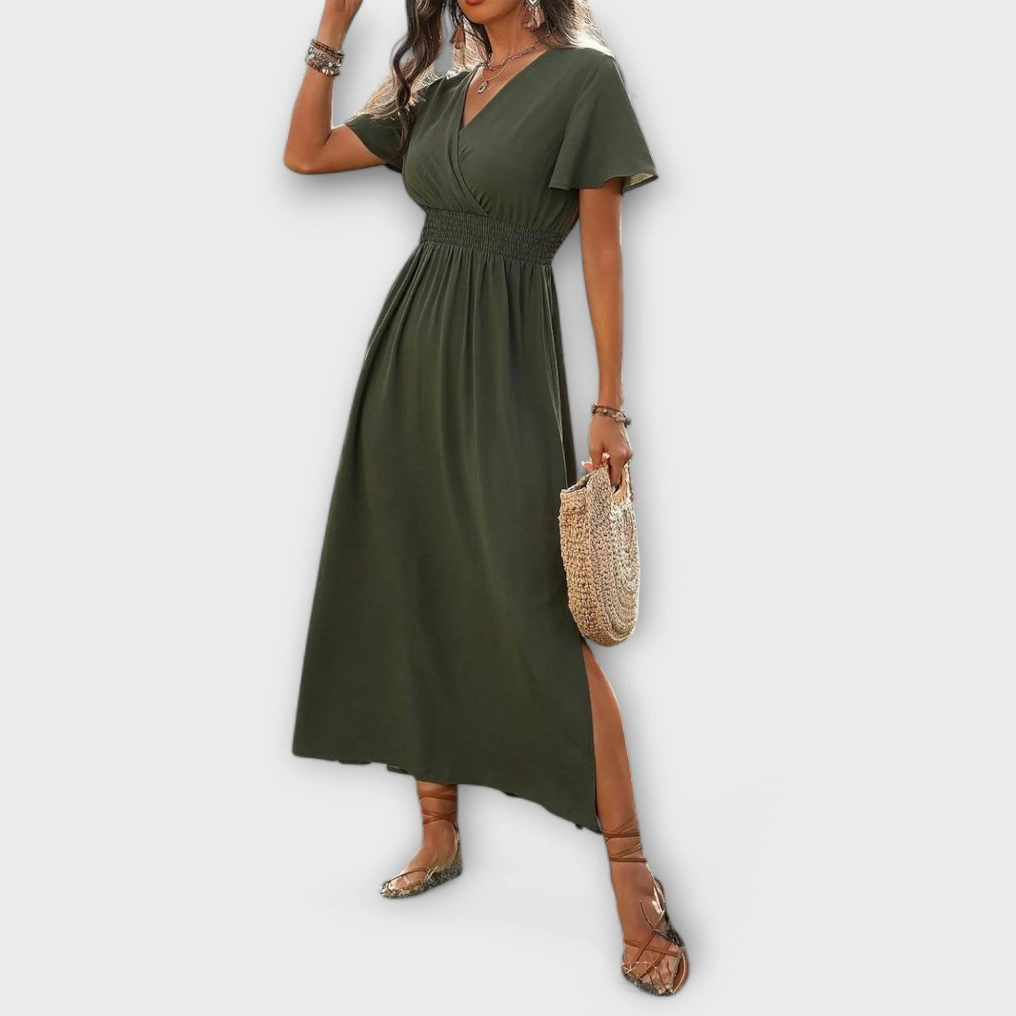 Alvera – Maxikleid mit Wickeleffekt und Seitenschlitz - Image 5
