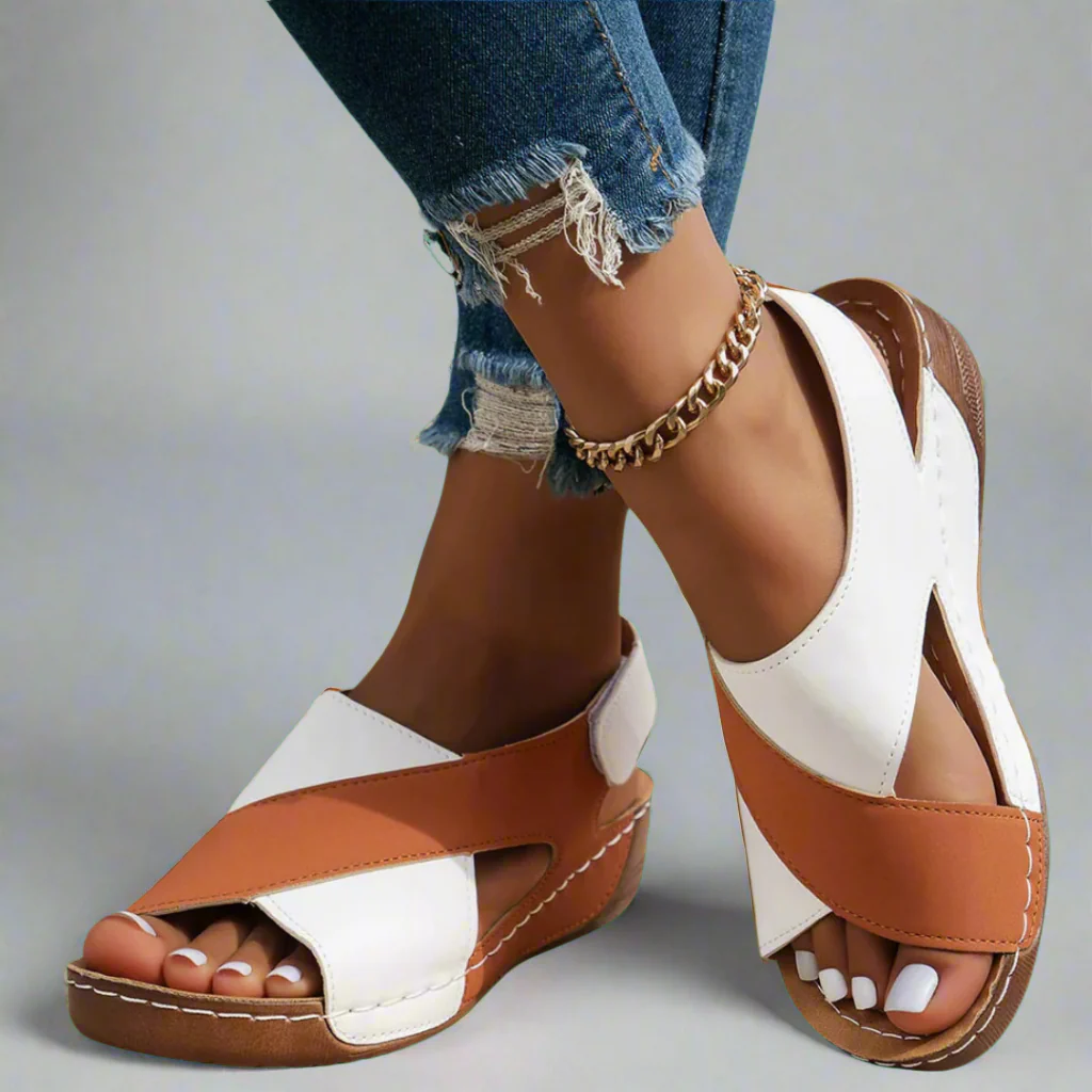 Alwine | Handgefertigte Wedgesandalen aus Premium-Material - Image 3