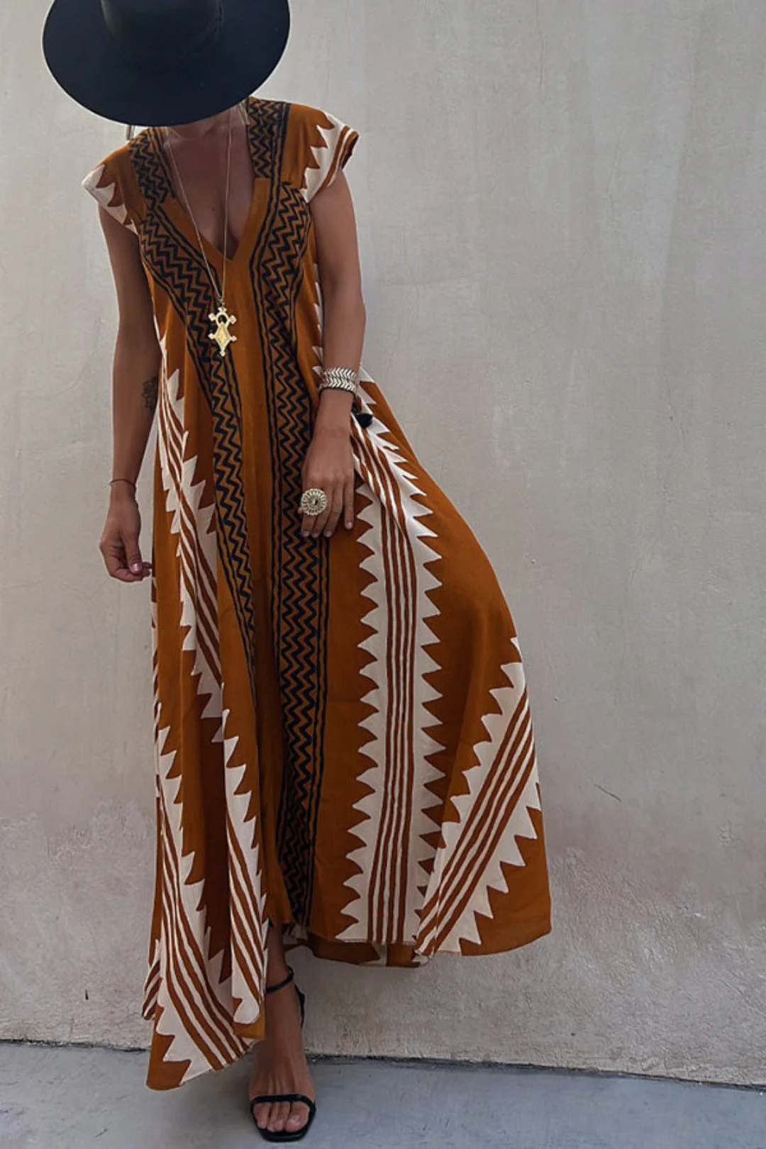 Alya™ – Damen Kleid mit Lebhaften Aztekenmustern für Sommerkomfort - Image 6