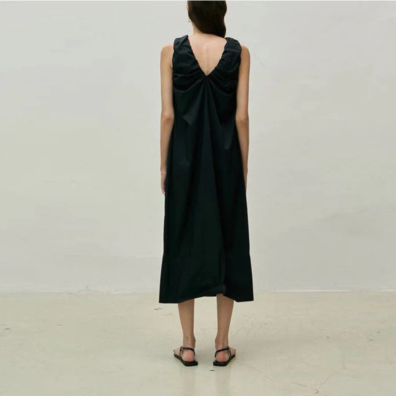 Amanda- Damen Maxikleid mit raffiniertem V-Ausschnitt und Material - Image 3