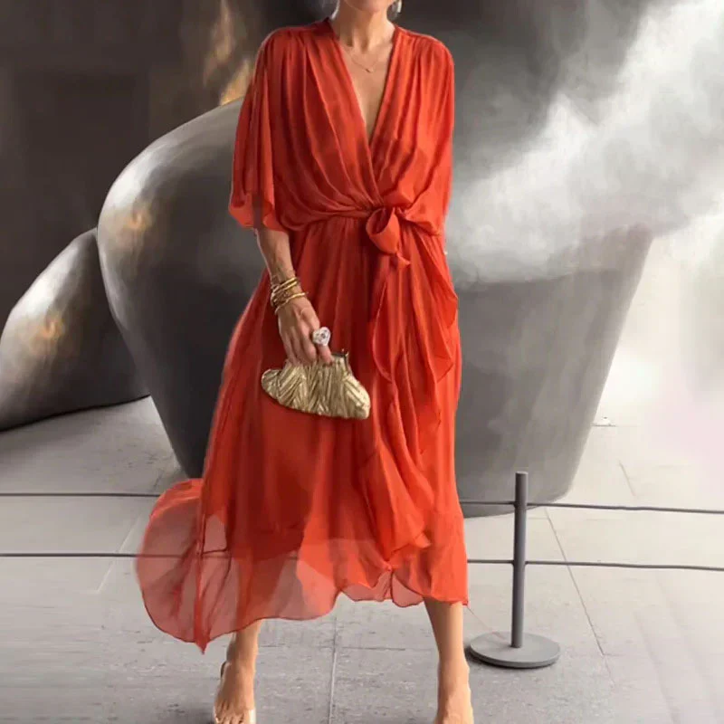 Amanda - Elegantes Kleid mit V-Ausschnitt - Image 6