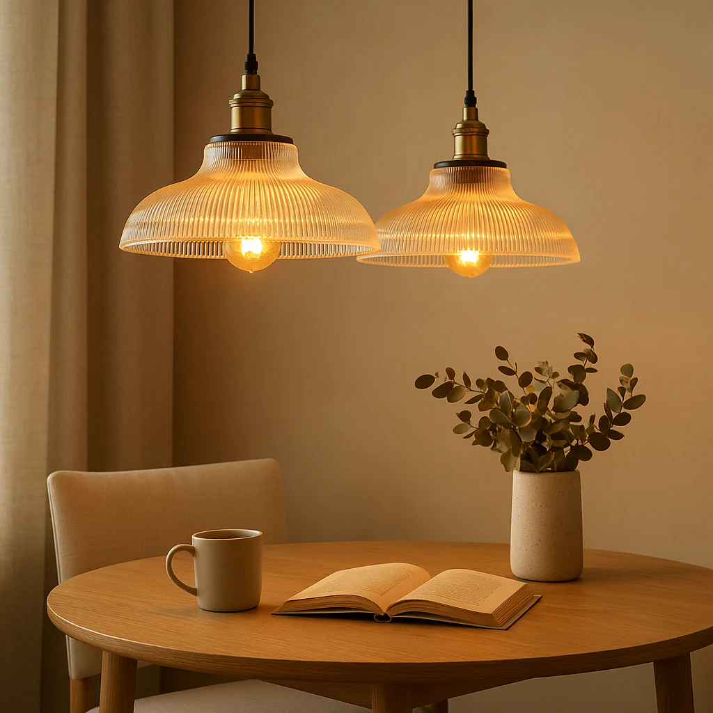 AmberGlow – Vintage-inspirierte Glaspendellampe für eine warme und stilvolle Atmosphäre - Image 2