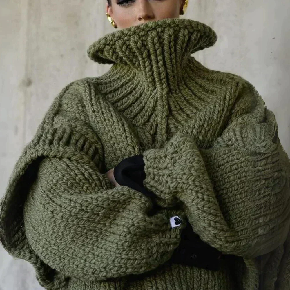 Amelia – Damen Grobstrickpullover Mit Rollkragen - Image 4