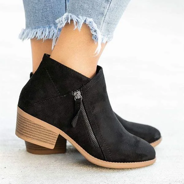 Amelia – Elegante Damen Stiefelette mit Blockabsatz und Reißverschluss - Image 5