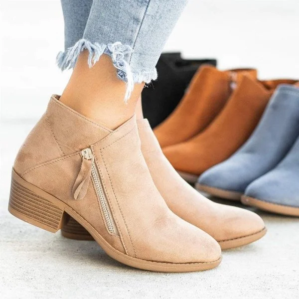 Amelia – Elegante Damen Stiefelette mit Blockabsatz und Reißverschluss - Image 6