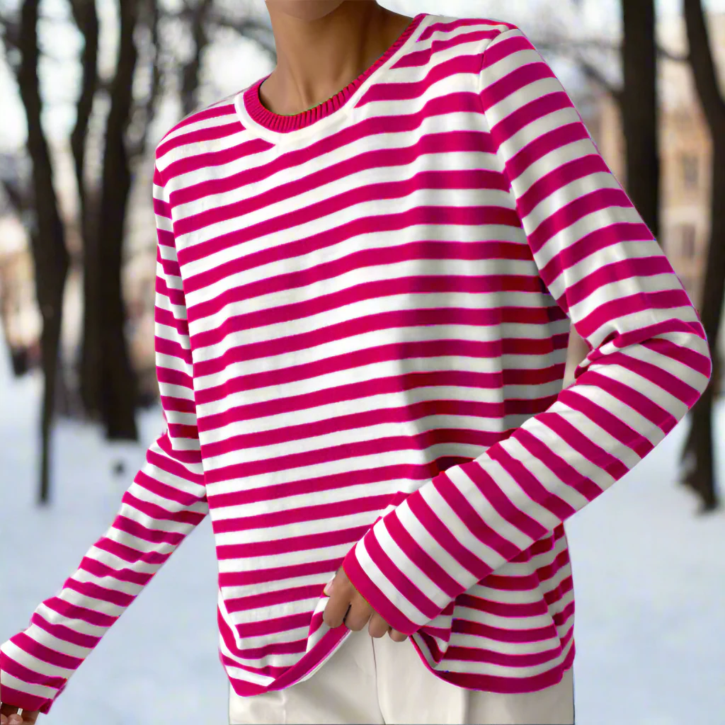 Amelia – Lässiges gestreiftes Damen Langarmshirt - Image 11