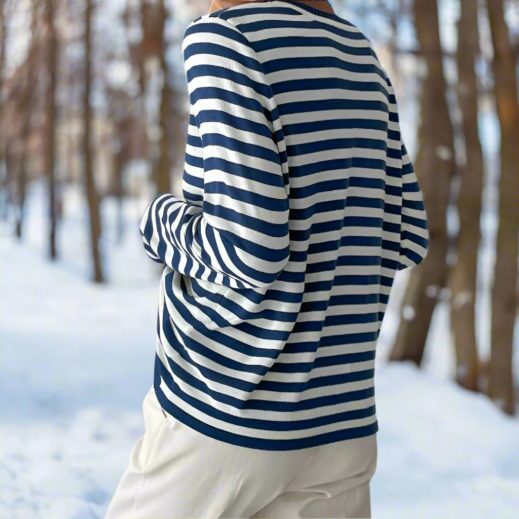 Amelia – Lässiges gestreiftes Damen Langarmshirt - Image 5