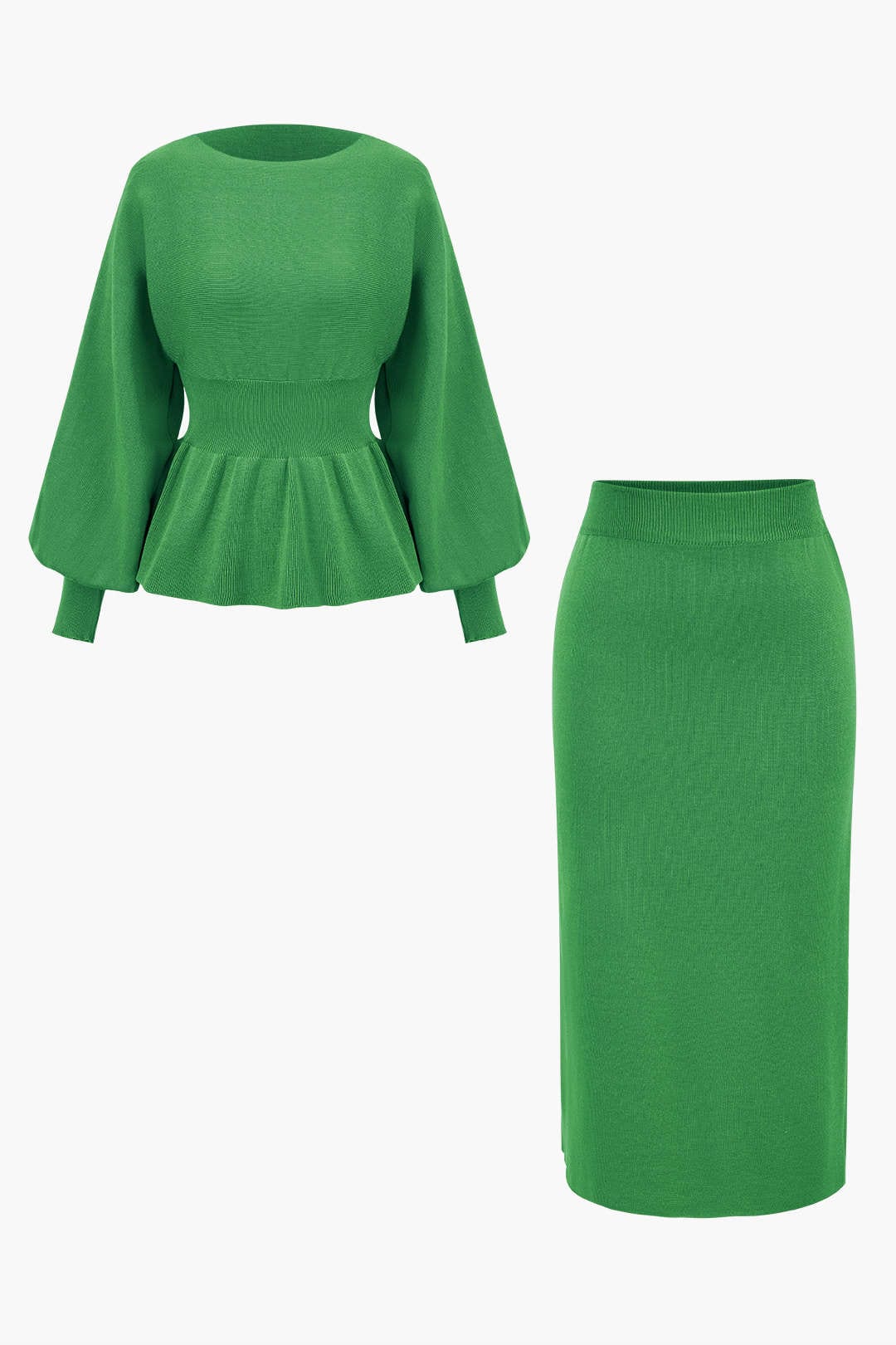 Amelie | Elegantes Strick-Set mit Peplum-Top & Bleistiftrock - Image 16