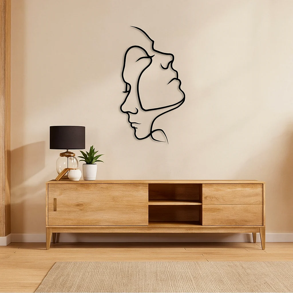 AmoraLine – Minimalistische Wanddekoration mit abstraktem Ausdruck von Liebe - Image 2