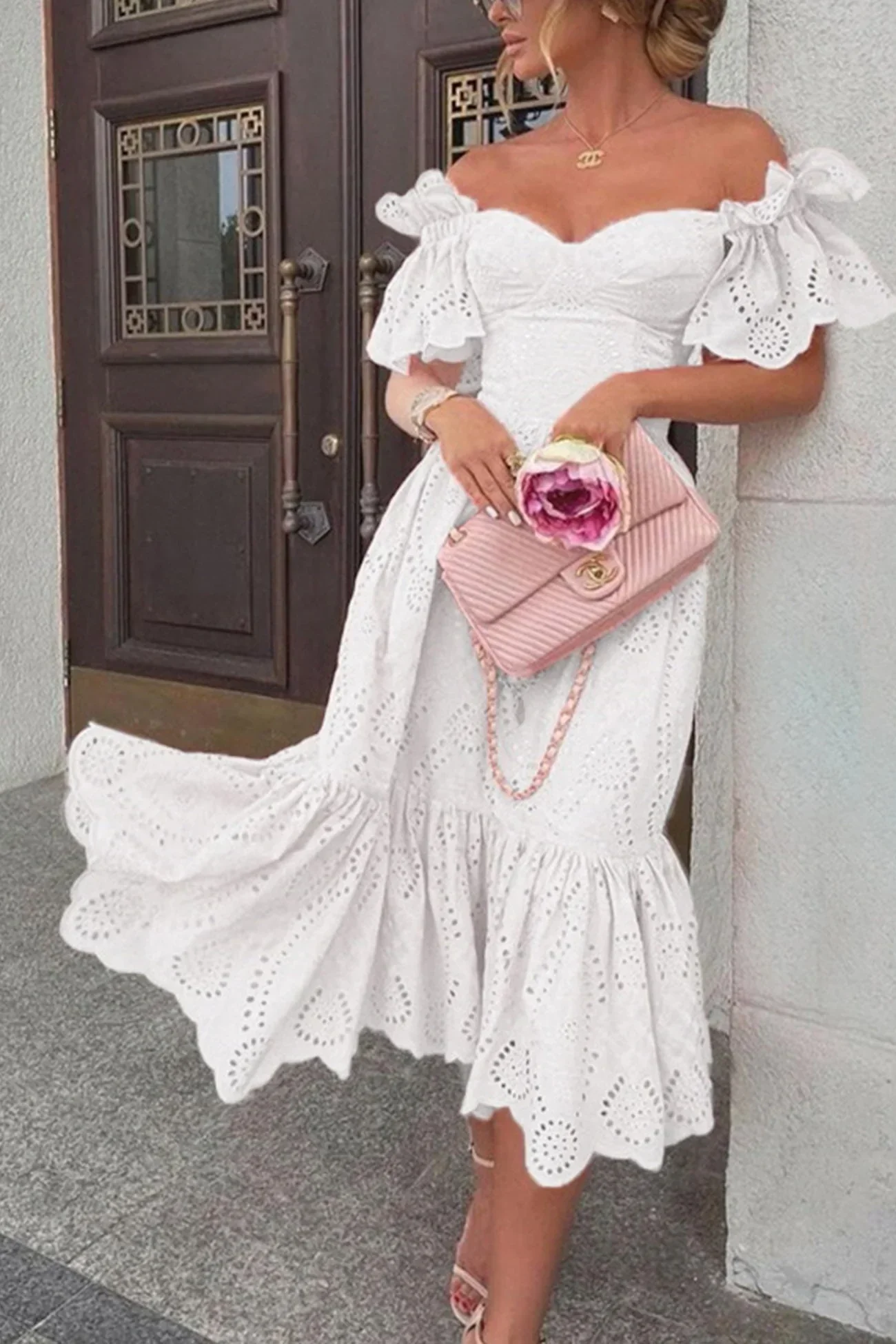 Amyra – Charmantes Off-Shoulder-Kleid aus Baumwolle - Image 4
