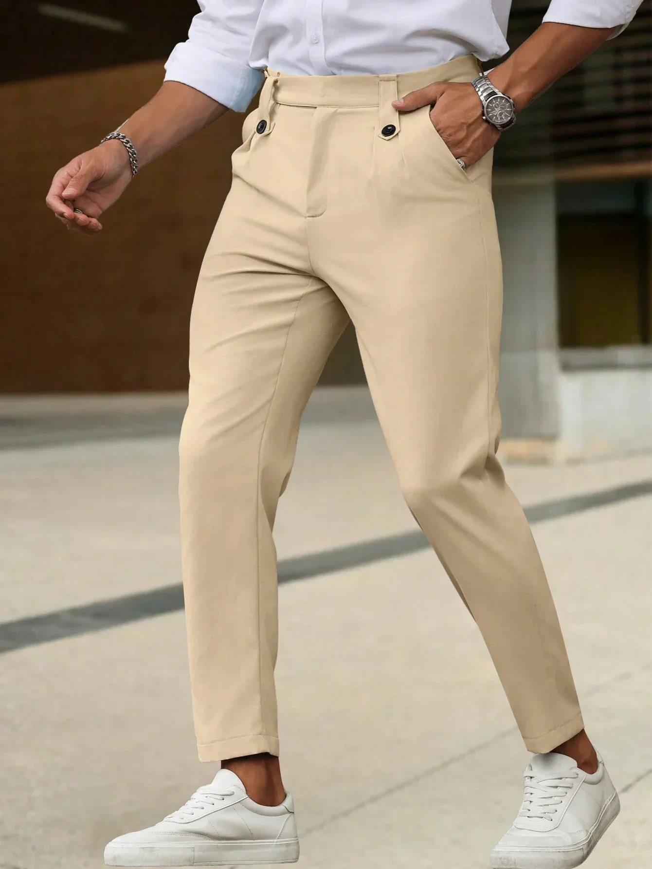Andrea | Elegante beige Hose für Herren - Image 3