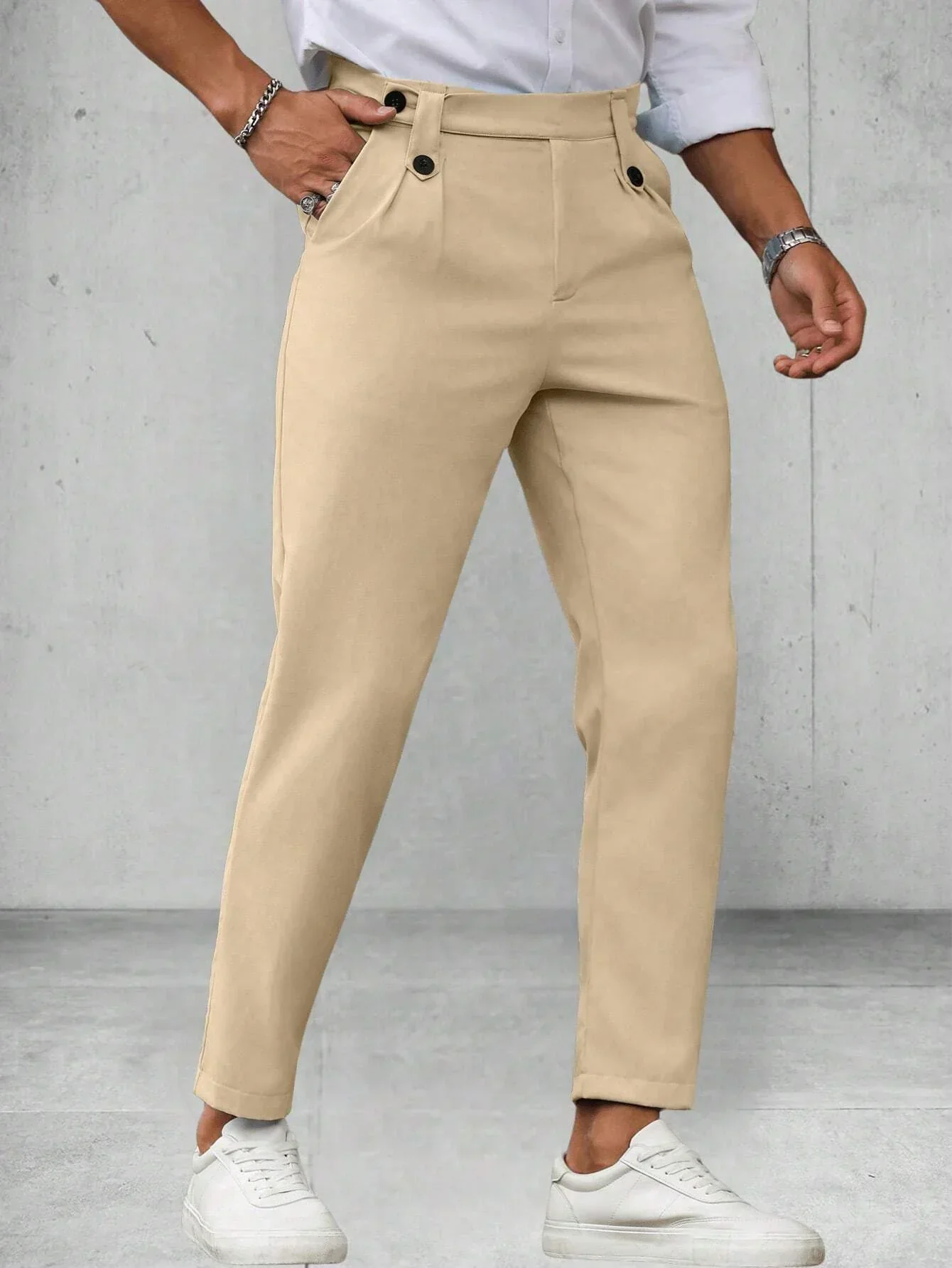 Andrea | Elegante beige Hose für Herren - Image 4