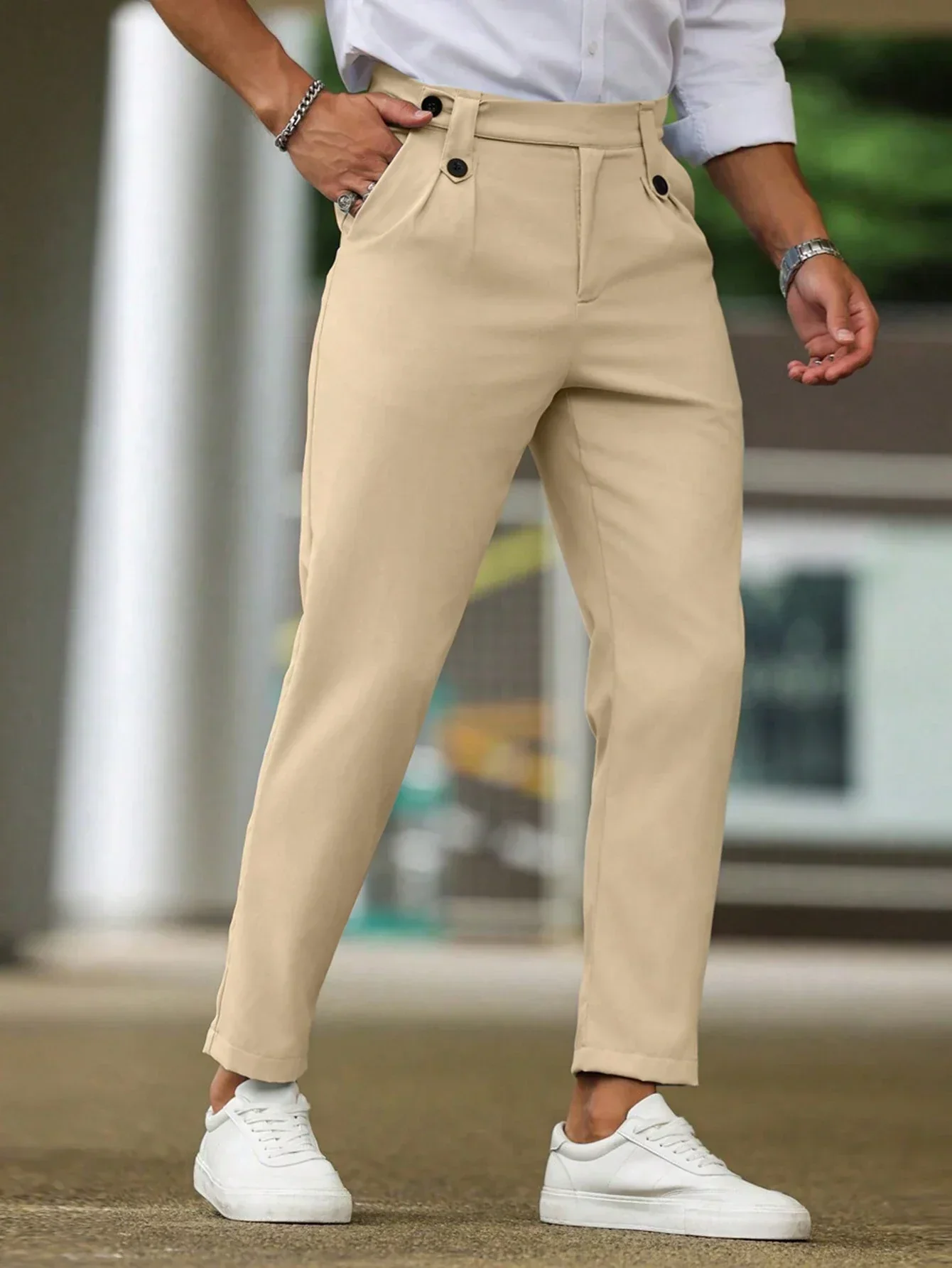 Andrea | Elegante beige Hose für Herren - Image 5