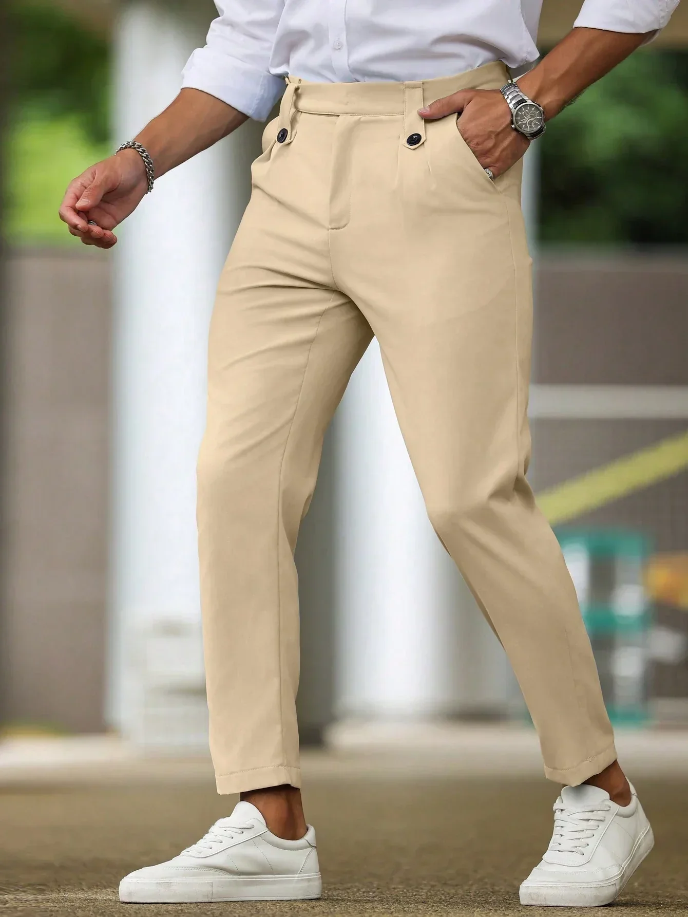 Andrea | Elegante beige Hose für Herren - Image 7