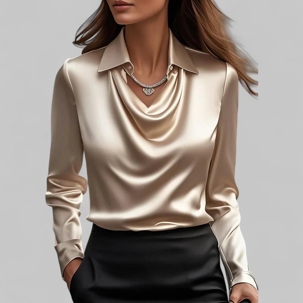 Andrea | Elegante Bluse mit drapiertem Ausschnitt - Image 5