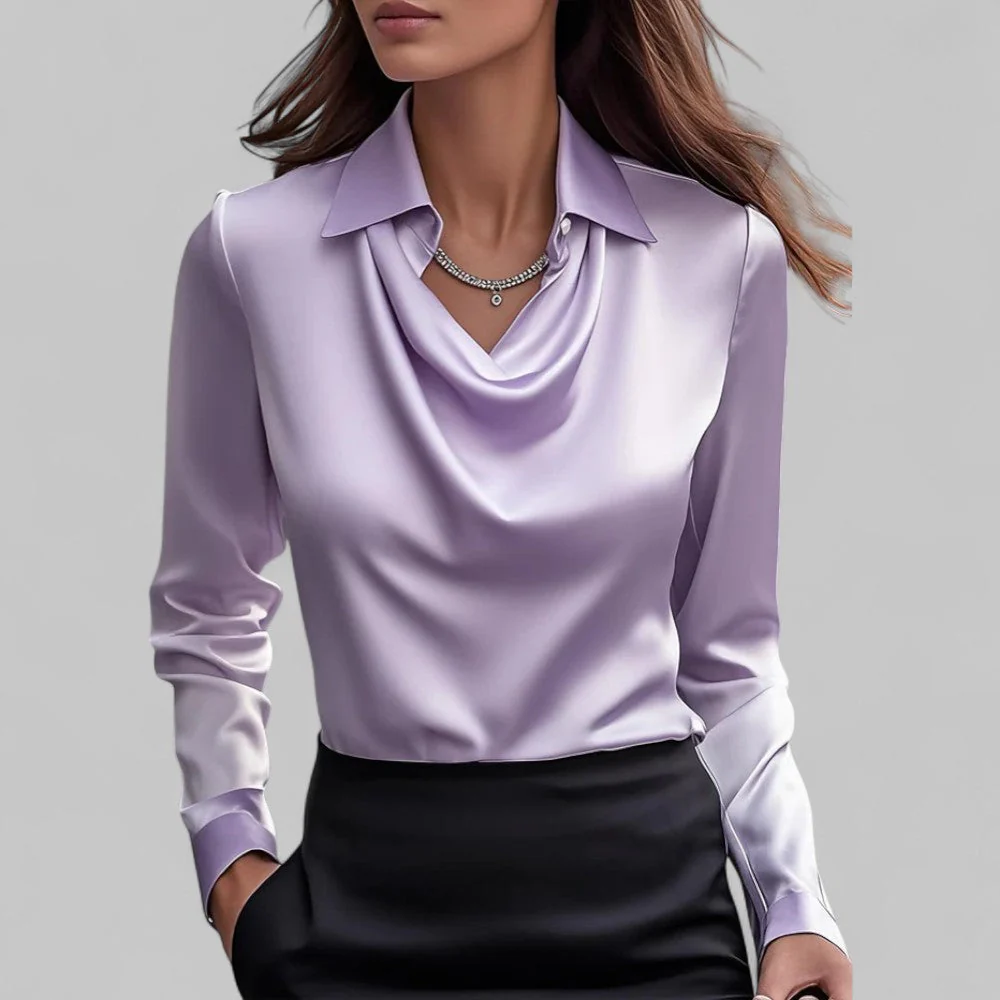 Andrea | Elegante Bluse mit drapiertem Ausschnitt - Image 7