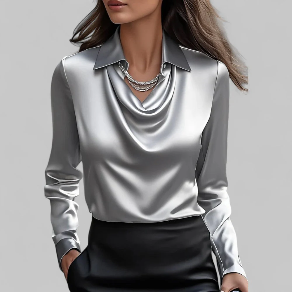Andrea | Elegante Bluse mit drapiertem Ausschnitt - Image 8