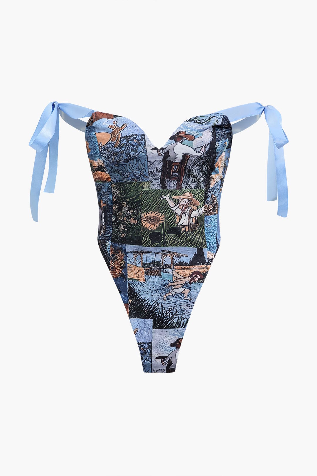 Andrea | Kunstvolle Corsage & Cargohose mit Retro-Print - Image 5