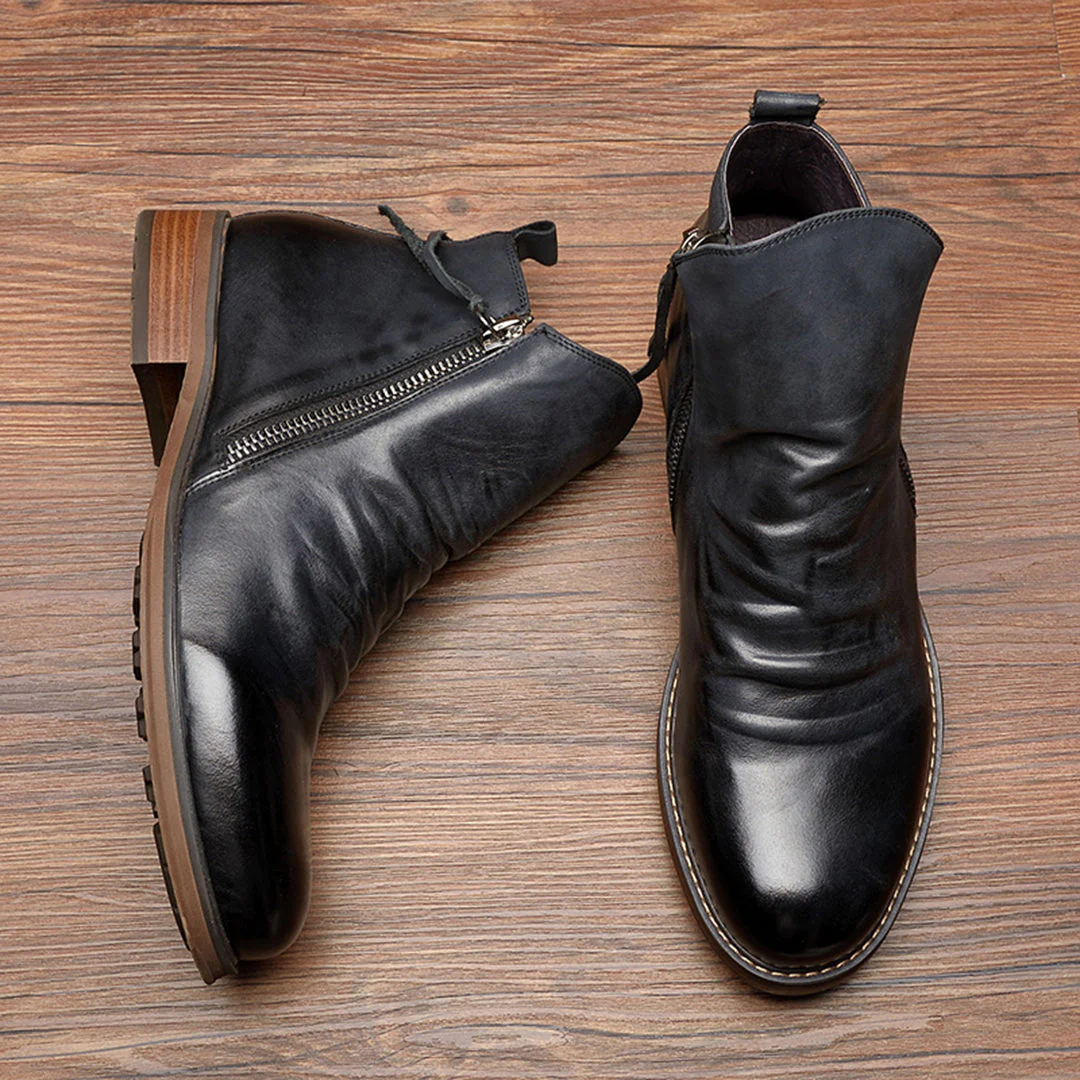 Andrés – Elegante Herren Lederstiefeletten mit Reißverschluss - Image 4