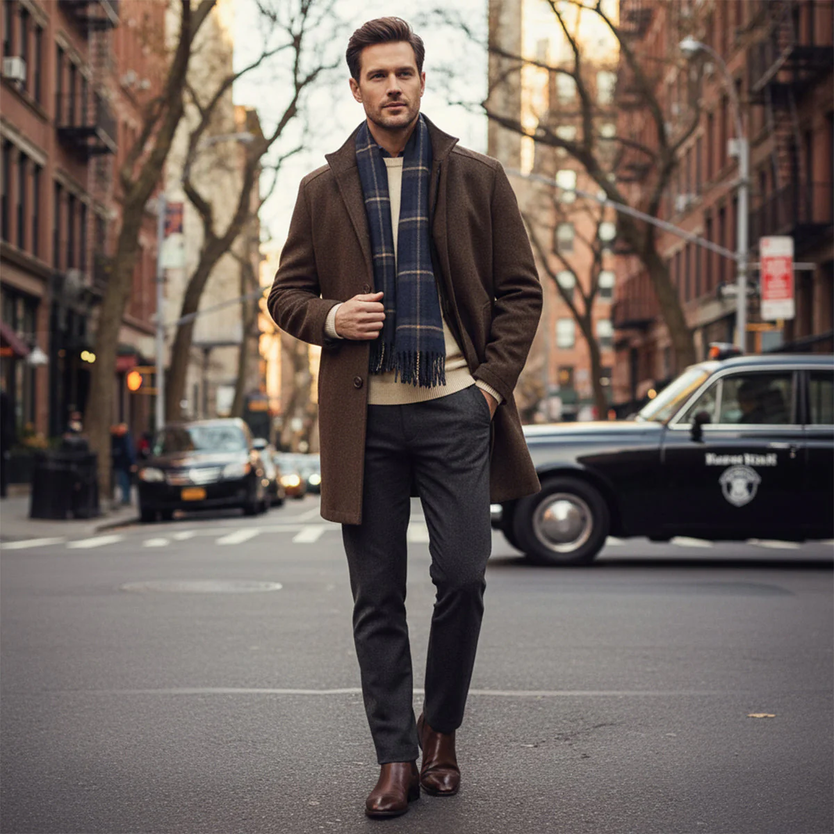 Andrés – Eleganter Herren Wintermantel mit Stehkragen - Image 7