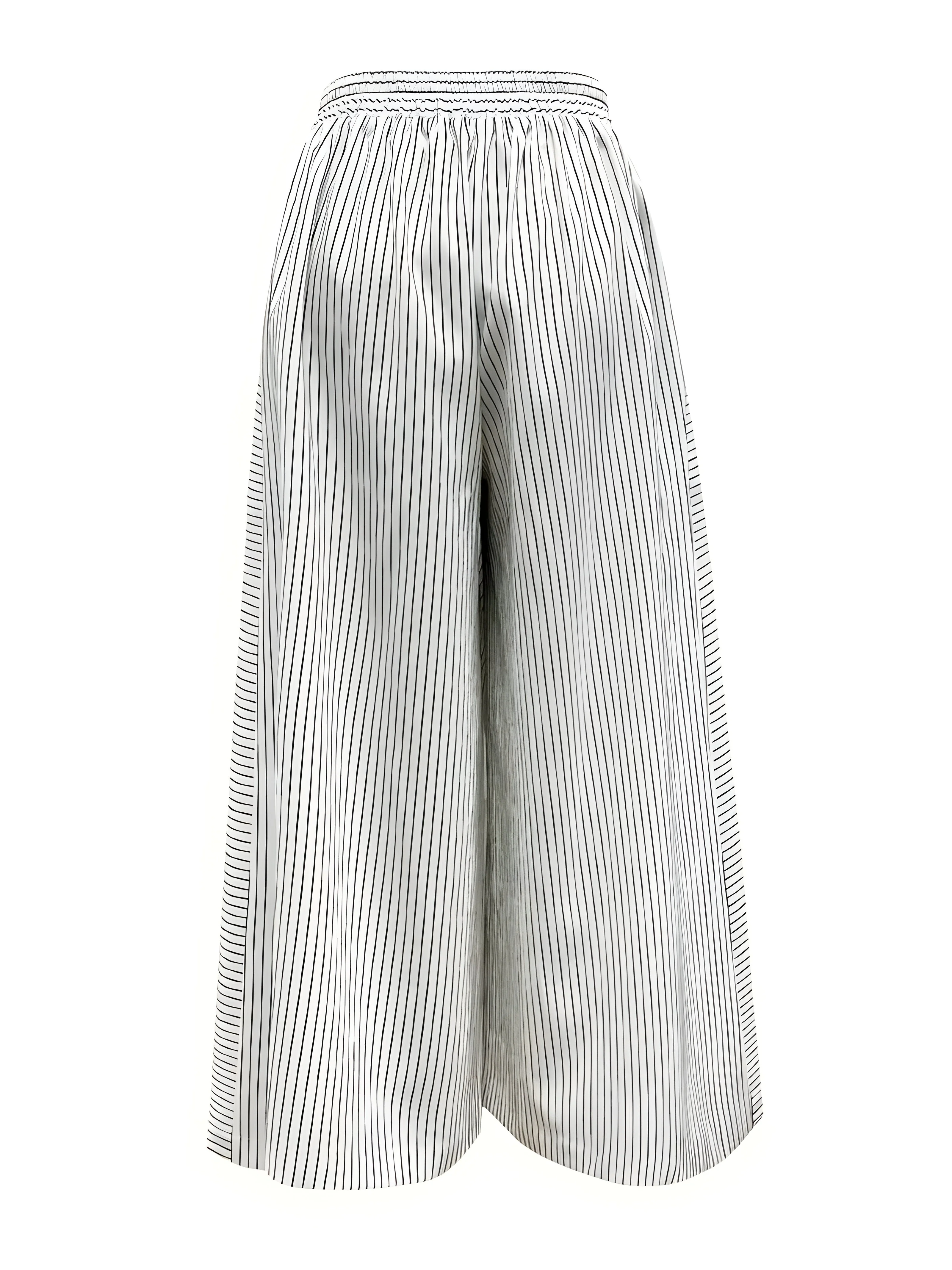 Angelica | Lässige gestreifte Hose mit weitem Bein für Damen - Image 2