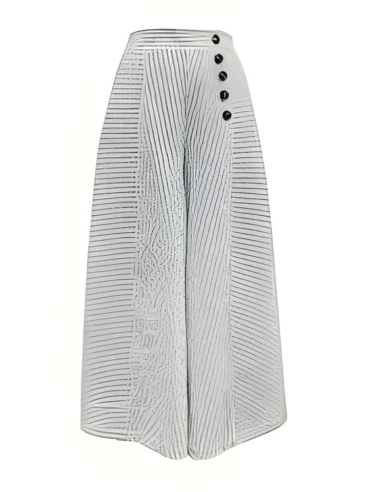 Angelica | Lässige gestreifte Hose mit weitem Bein für Damen - Image 3