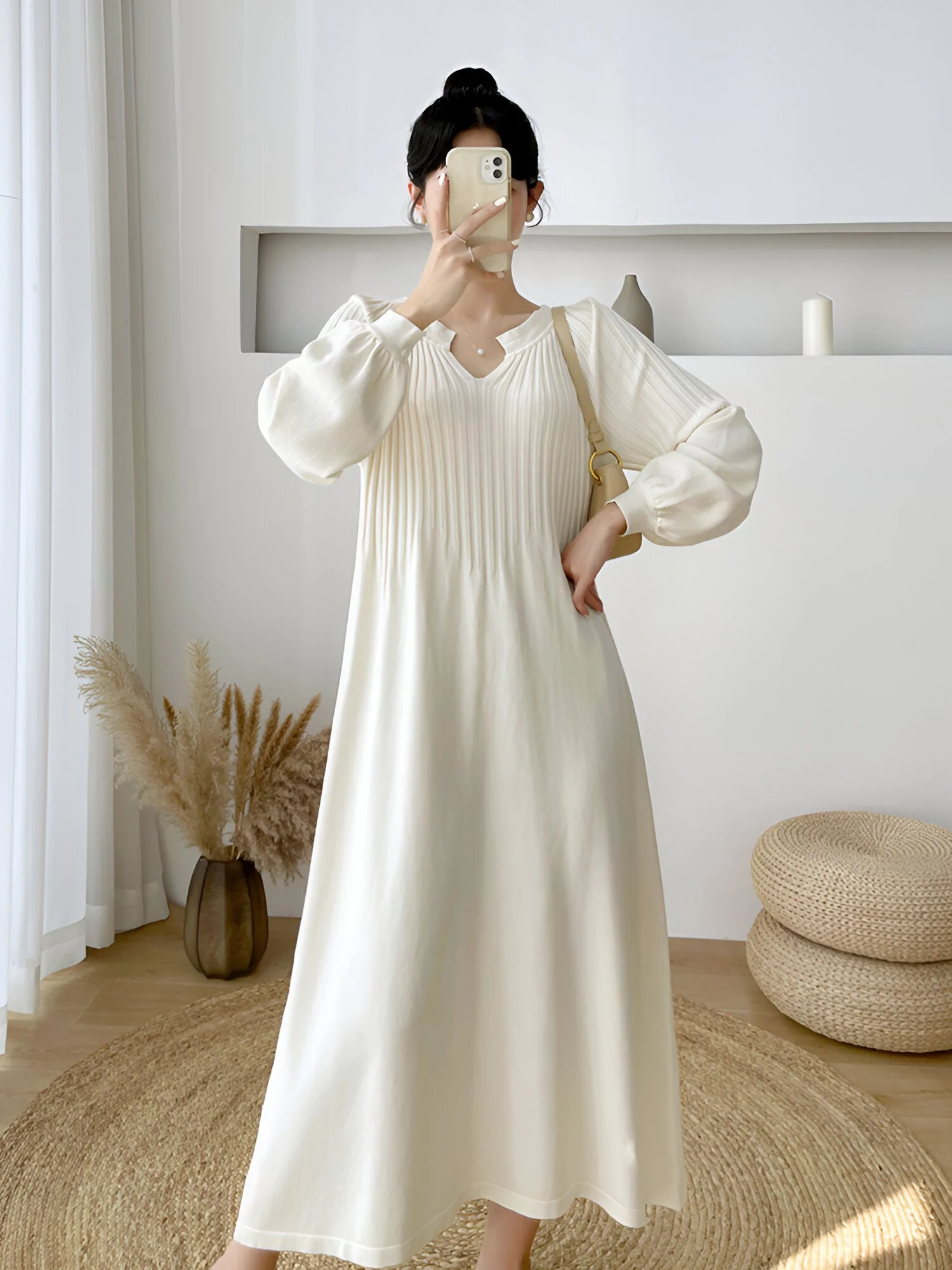 Angelika | Bequeme Eleganz: Müheloses Strickkleid für Herbst & Winter - Image 5