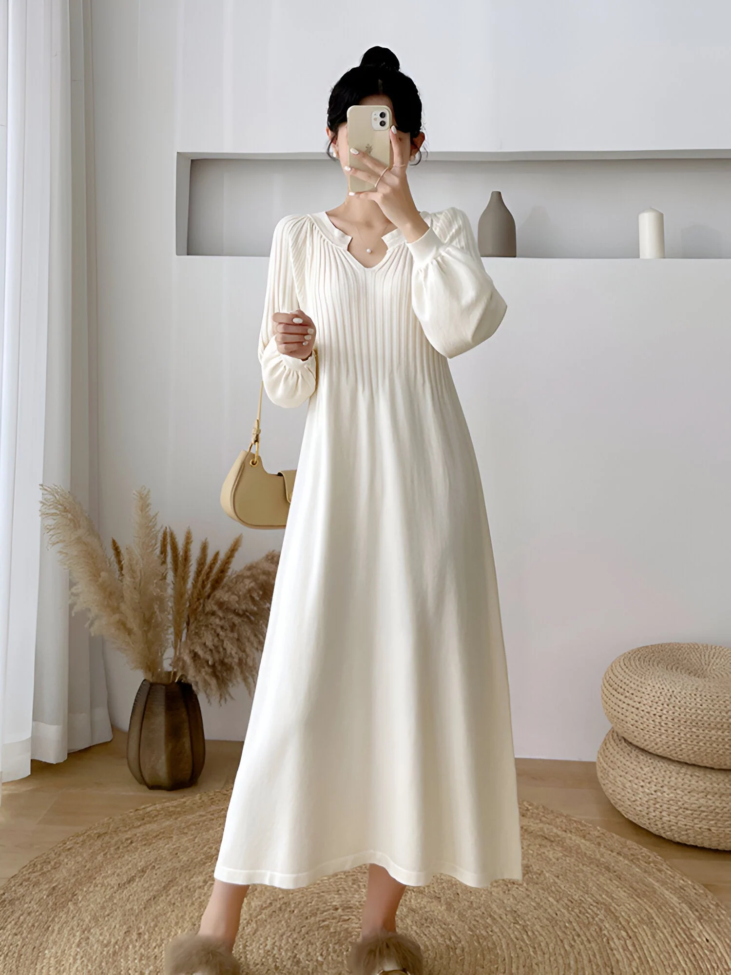 Angelika | Bequeme Eleganz: Müheloses Strickkleid für Herbst & Winter - Image 7
