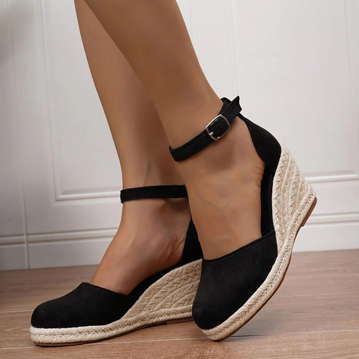 Anna Damen Lässige Keilsandalen mit Knöchelschnalle - Image 4