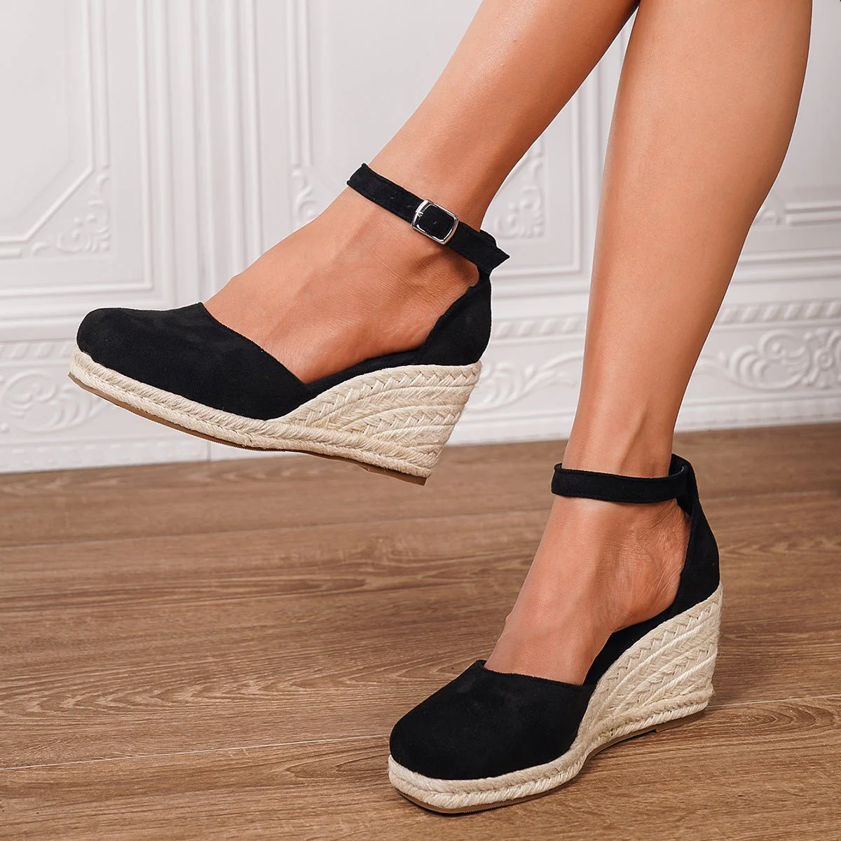 Anna Damen Lässige Keilsandalen mit Knöchelschnalle - Image 6