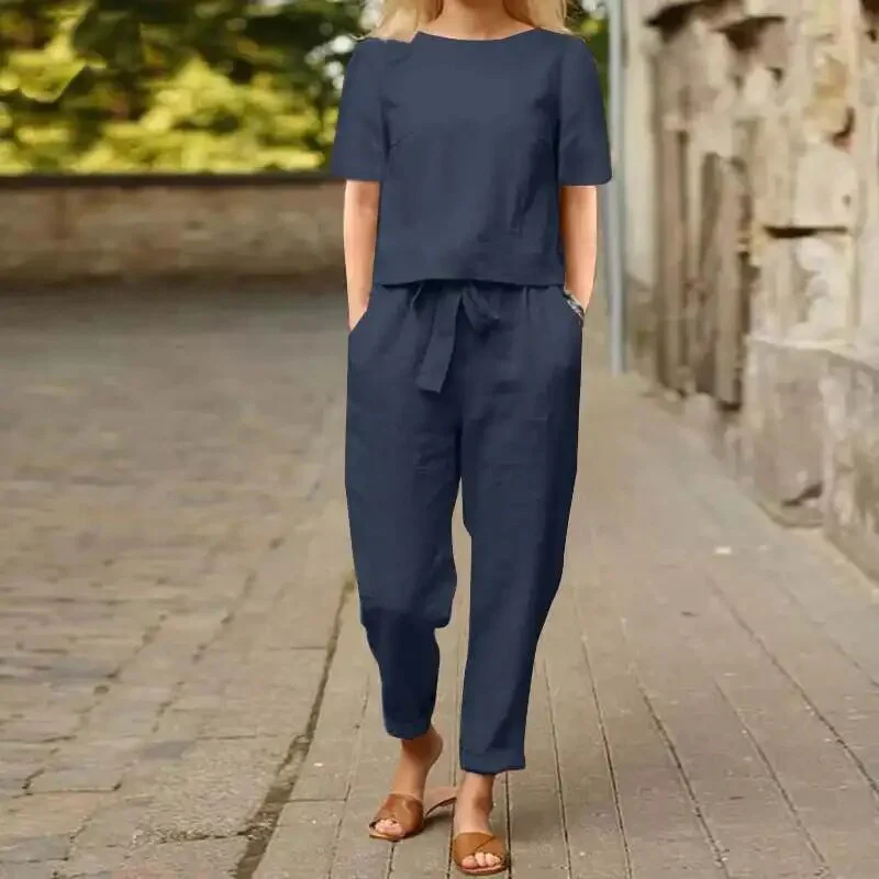 Anna – Lässiges Leinen Zweiteiliges Set - Image 2