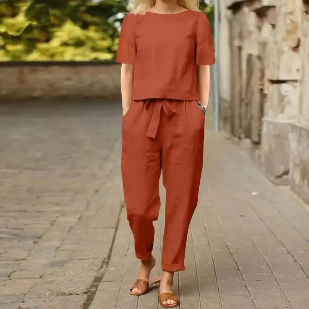 Anna – Lässiges Leinen Zweiteiliges Set - Image 3