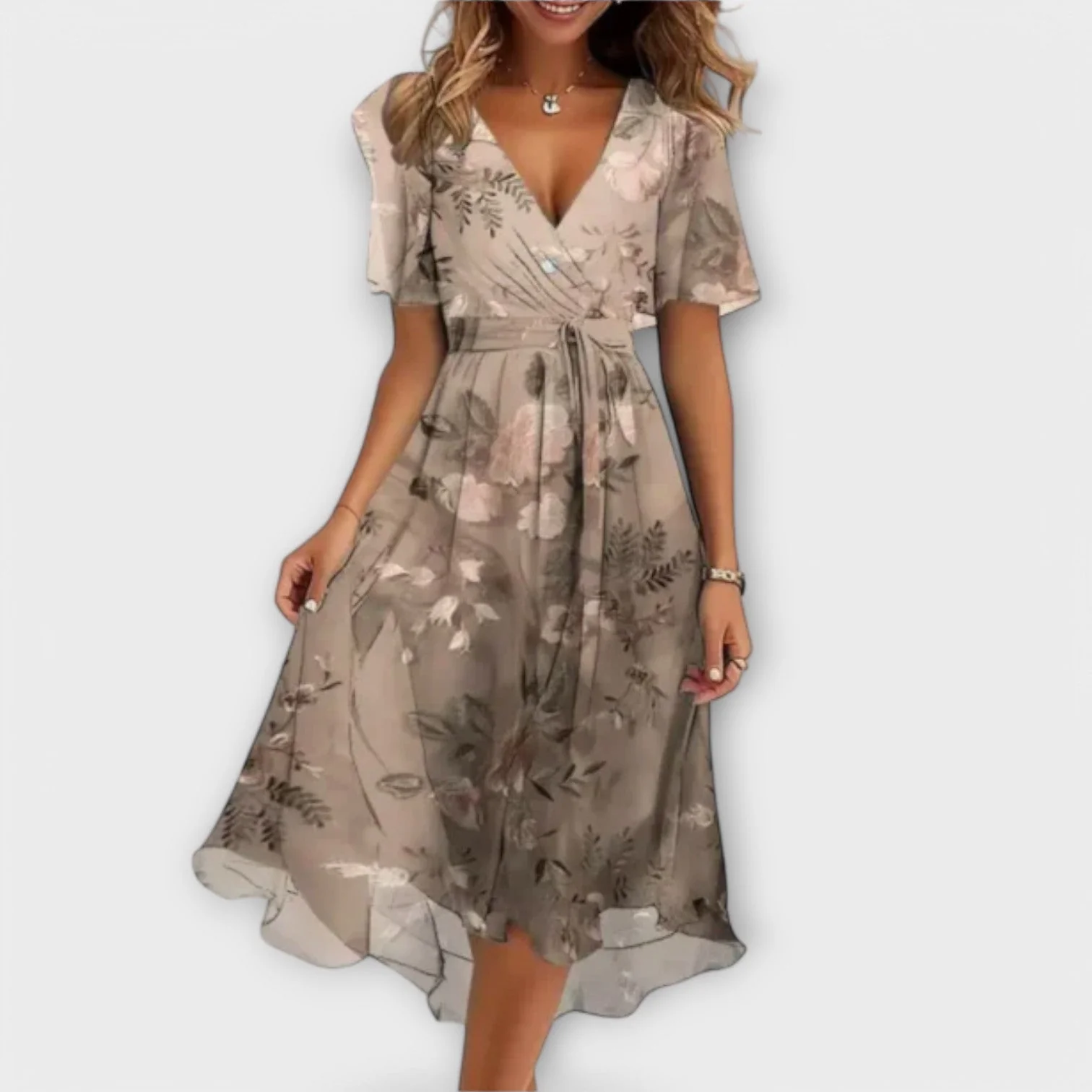 Annegret | Lässiges V-Ausschnitt-Kleid - Image 4