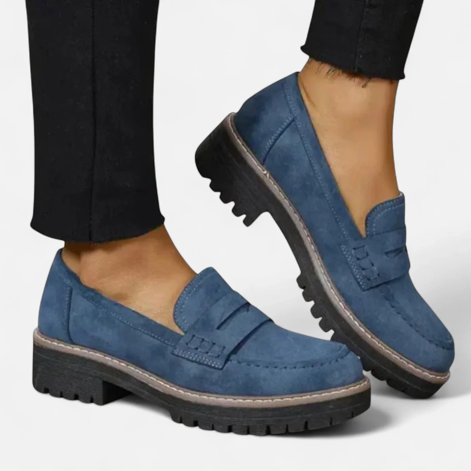 Annika Damen Klassische Loafer mit Markanter Sohle - Image 4