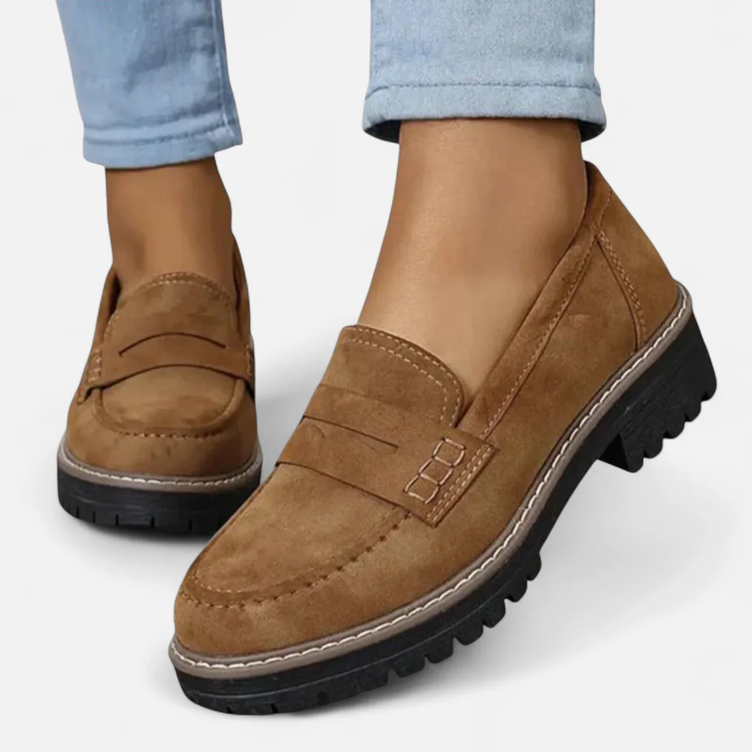 Annika Damen Klassische Loafer mit Markanter Sohle - Image 5