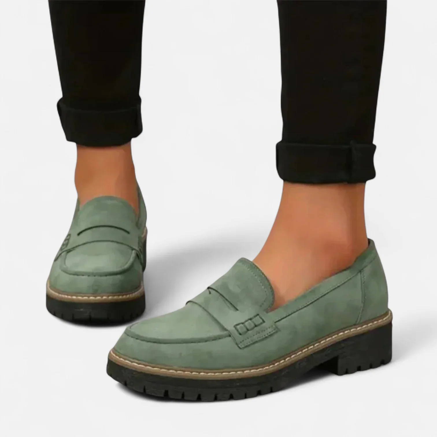 Annika Damen Klassische Loafer mit Markanter Sohle - Image 6
