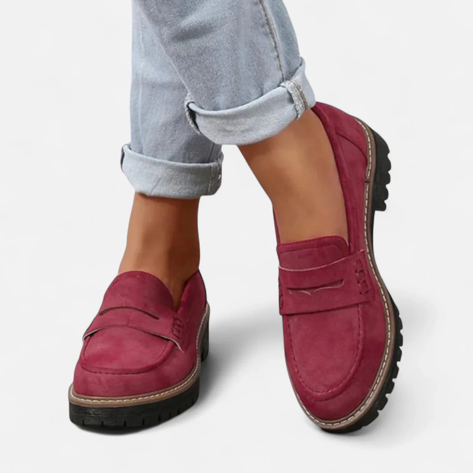 Annika Damen Klassische Loafer mit Markanter Sohle - Image 7