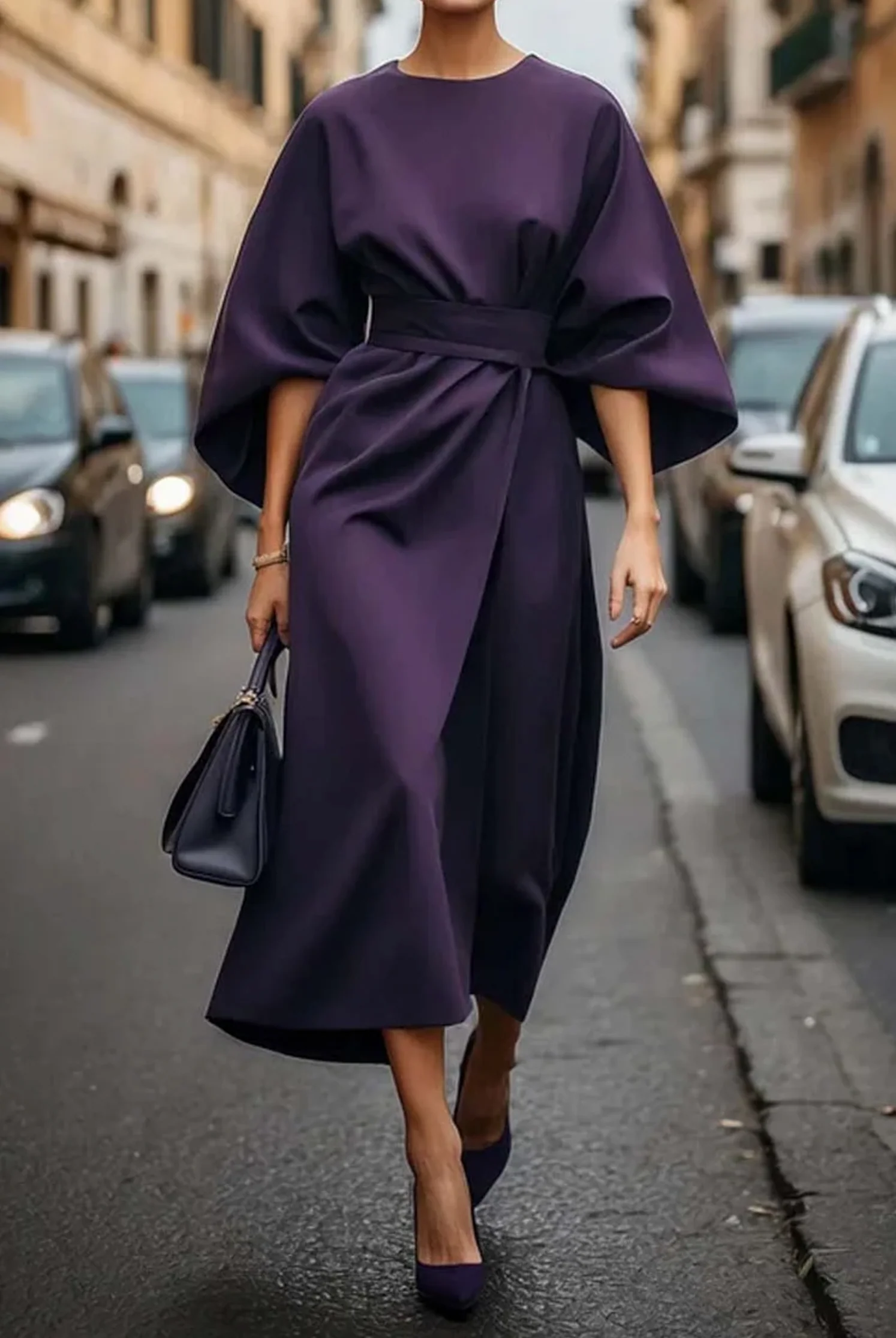 Annika Damen Midikleid mit Taillengürtel - Image 7