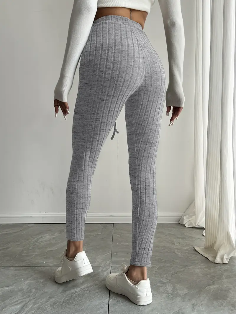 Anouk – Rippstrick-Leggings mit hohem Bund und Kordelzug - Image 2