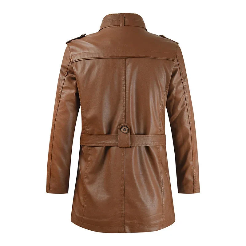 Anton® | Elegante lange Motorradjacke aus Leder - Image 3